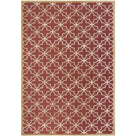 Safavieh 8 ft. x 11 ft.-2 in. Martha Stewart Power Loomed Large Rectangle Area Rug Red & Ivory MSR4424A-8